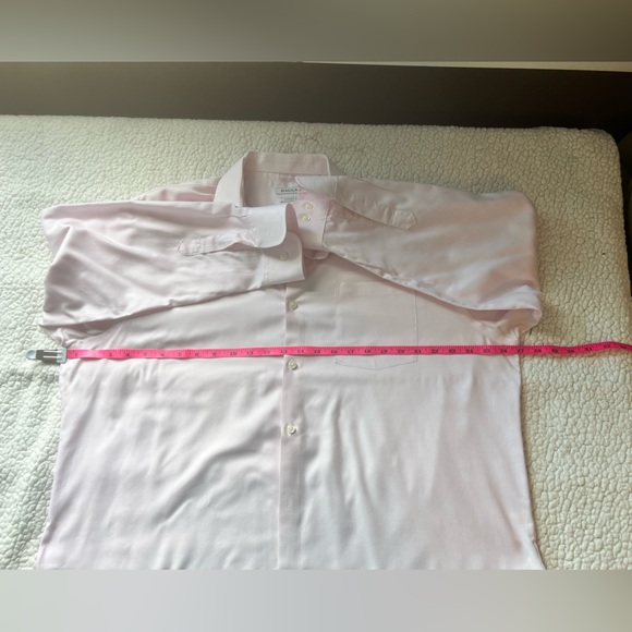 Men's Long-Sleeve Pink Dress Shirt, Size 17-17.5, 34-35 - Picture 7 of 11